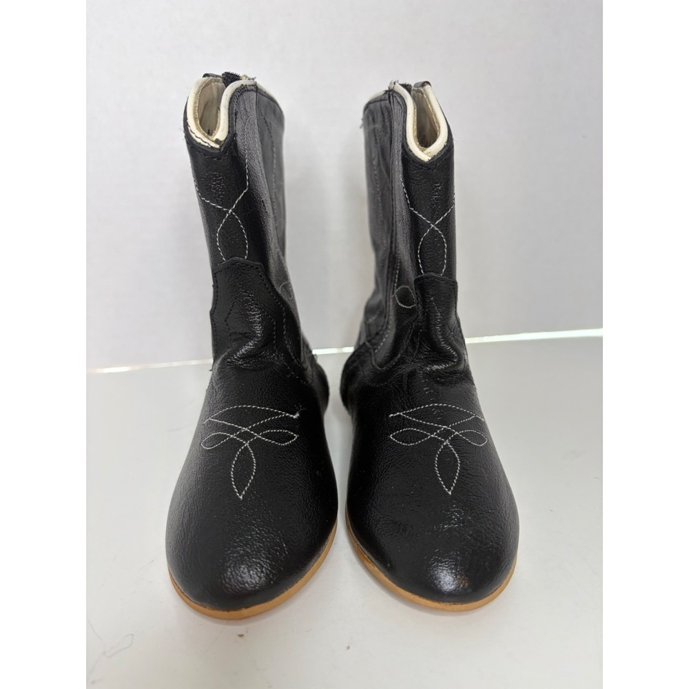 NEW Old West Toddler Cowboy Boots 2601 Black Size 6 Hook and Loop Closure